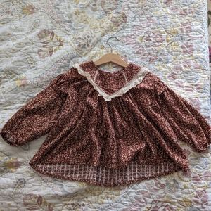 Zara girls cotton top 4-6 years